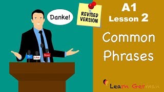 Revised  A1  Lesson 2  Common Phrases  German for beginners  Learn German [upl. by Basset]