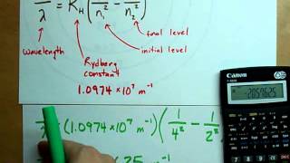 Wavelength of Light Released from Hydrogen [upl. by Qidas]