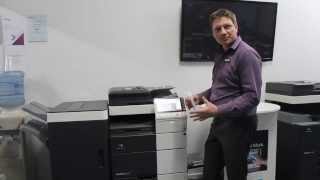 How to print on Thick Paper Konica Minolta bizhub [upl. by Keyek]