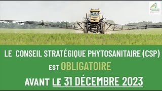 Accompagnement Conseil stratégique phytosanitaire [upl. by Ataymik]