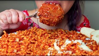 ASMR Spaghetti and MEATBALL GIANT amp FUSILLI PASTA Noodles 먹방 Eating Sounds No Talking suellASMR [upl. by Frangos]