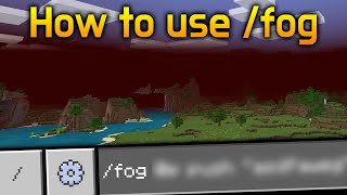 How to use fog command NEW in 11610054 Minecraft PE [upl. by Aivata620]