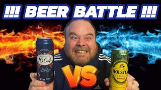 Euro Titans Collide KRONENBOURG vs HOLSTEN PILS beer battle [upl. by Marthe]