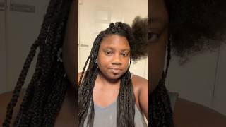 Knotless box braids 4c hair process knotlessbraids 4chair africa jamaica blackgirlmagic [upl. by Bluhm]