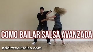 Como Bailar Salsa  Pasos de Salsa Avanzado [upl. by Kaz]