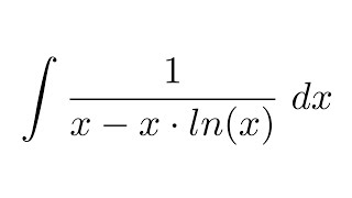 Integral of 1x  xlnx substitution [upl. by Danni]