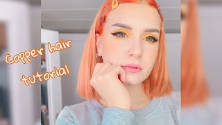 Hair tutorial  Copper hair w Garnier Olia  Intense copper 740 [upl. by Adnaval]