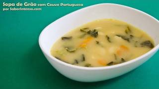 Sopa de Grão com Couve Portuguesa [upl. by Pelage]