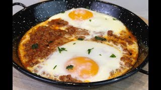 Sartén de carne y huevos  Receta fácil [upl. by Ecnav]