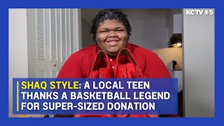 Shaq Style A local teen thanks a basketball legend for his supersized donation [upl. by Pressman]