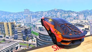 GTA 5 High Speed JumpsCrashes With Real Car Mods [upl. by Leugar]