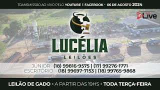 LUCÉLIA LEILÕES  LEILÃO DE GADO  AO VIVO  06082024  100  Pesados no Recinto [upl. by Annovaj628]