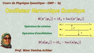 Cours de physique quantique SMP  Loscilateur harmonique quantique  Partie 3 [upl. by Zealand]