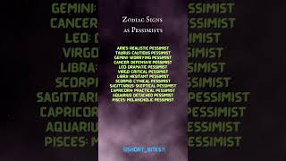 Zodiac Signs as Pessimists [upl. by Ettevy951]