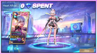 How I got Fanny New Skin Heart Afloat for FREE in Valentines Gameplay Preview MLBB [upl. by Anived]