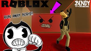 BENDY GETS CRUSHED BY A SPEEDING WALL IN ROBLOX ROBLOX BATIM [upl. by Nnarefinnej791]