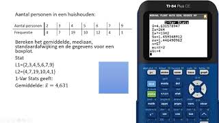 Statistiek met de grafische rekenmachine [upl. by Absalom]