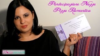 Partecipazione Nozze Pizzo Romantico Tutorial Fai da te Nozzeggiando [upl. by Mindy957]