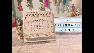 Calendario 2 en 1TUTORIAL SCRAPBOOKING [upl. by Senilec]