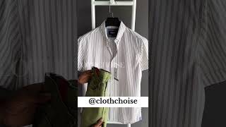 Mens Fashion Guide Styling a Slim Fit Striped Spread Collar Casual Shirt clothchoise fashion [upl. by Haididej691]