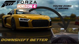 WHEN TO DOWNSHIFT  Forza Horizon 4  S Driving [upl. by Eelyk382]