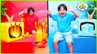 HOT VS COLD Challenge Ryan vs Daddy 1hr Kids Show [upl. by Boorman742]