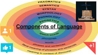 PHONOLOGY MORPHOLOGY SYNTAX SEMENTICS PRAGMATICSComponents of language Speech and language [upl. by Marl]