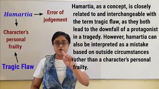 Hamartia a literary device  with notes amp examples in hindi amp english tragic flaw  hubris [upl. by Elbam]