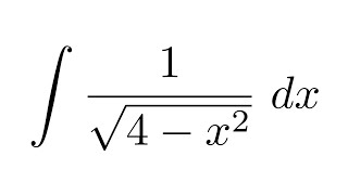 Integral of 1sqrt4x2 substitution [upl. by Rosanne41]