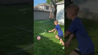 Impossible Perfect Fit Soccer Trick Shot teamnike shorts [upl. by Juni809]