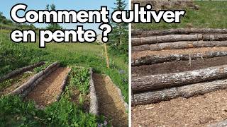 Comment cultiver un Potager sur un Terrain en Pente en Montagne  Culture en Terrasses avec Rondins [upl. by Kris341]