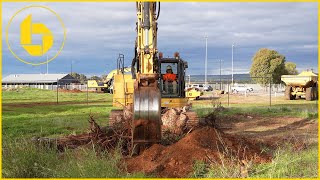 Cat 321D LCR grubbing out stumps and tree roots [upl. by Eentroc]