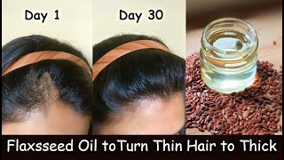 She Applied Flaxseed Oil amp Turn Thin Hair to Thick Hair in 30 Days  Double Hair Growth amp Long Hair [upl. by Micah]