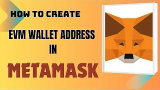 How To Add EVM wallet in Metamask  create evm wallet address in metamask [upl. by Rab353]