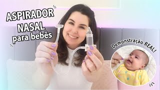 Como usar aspirador nasal em bebê [upl. by Oinotnaesoj]