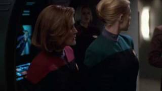 Star Trek Voyager Relativity 4 of 4 Janeway drafted Three Braxtons  LOL [upl. by Inahs]