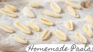 2Ingredients Homemade Pasta  NO Machine NO eggs  Italian quotCavatelliquot So Easy [upl. by Leunammi]