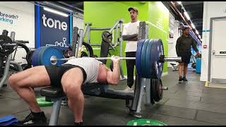 Piotr Strzala 180kg Bench Press56 years old U110kg BW [upl. by Rafferty]