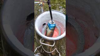 Can Melting in my backyard Foundry Furnace satisfying satisfyingvideo oddlysatisfying [upl. by Soiritos]