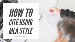 How to Cite Using MLA Style [upl. by Mendie]