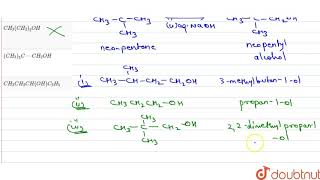 Which of the following represents neo pentyl alcohol [upl. by Pammie]