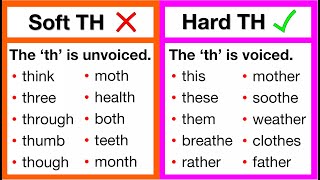 Soft TH amp hard TH 🤔  TH Complete Guide  Pronunciation Lesson  Learn with examples [upl. by Uriah]