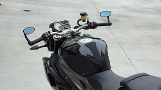 BMW S1000R Rizoma bar ends Rizoma Reverse Retro mirrors and LED blinkers [upl. by Tonina]