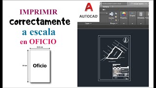 AUTOCAD  COMO IMPRIMIR CORRECTAMENTE EN OFICIO [upl. by Ahtiek783]