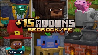 Top 15 MEJORES ADDONS SURVIVAL Para MINECRAFT 120 BedrockPE MODS PARA MINECRAFT BEDROCK 120 [upl. by Eyma]