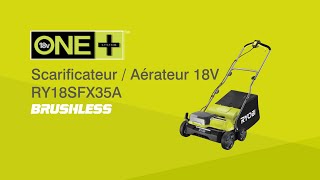 Scarificateur sans fil RY18SFX35 18V ONE™ RYOBI® [upl. by Adnilreh257]