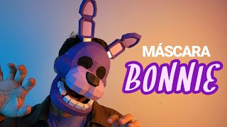 Cómo hacer una Máscara de Bonnie FNAF con cartulina  Momuscraft [upl. by Delilah]