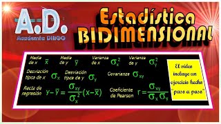 Estadística Distribuciones BIDIMENSIONALES Academia DIEGO [upl. by Ayamahs]