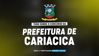 CONCURSO PREFEITURA DE CARIACICAES  PLANEJAMENTO DE ESTUDOS [upl. by Lynad]