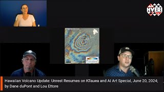 Hawaiian Volcano Update Unrest Resumes on Kīlauea and AI Art Special June 20 2024 [upl. by Aiyn]